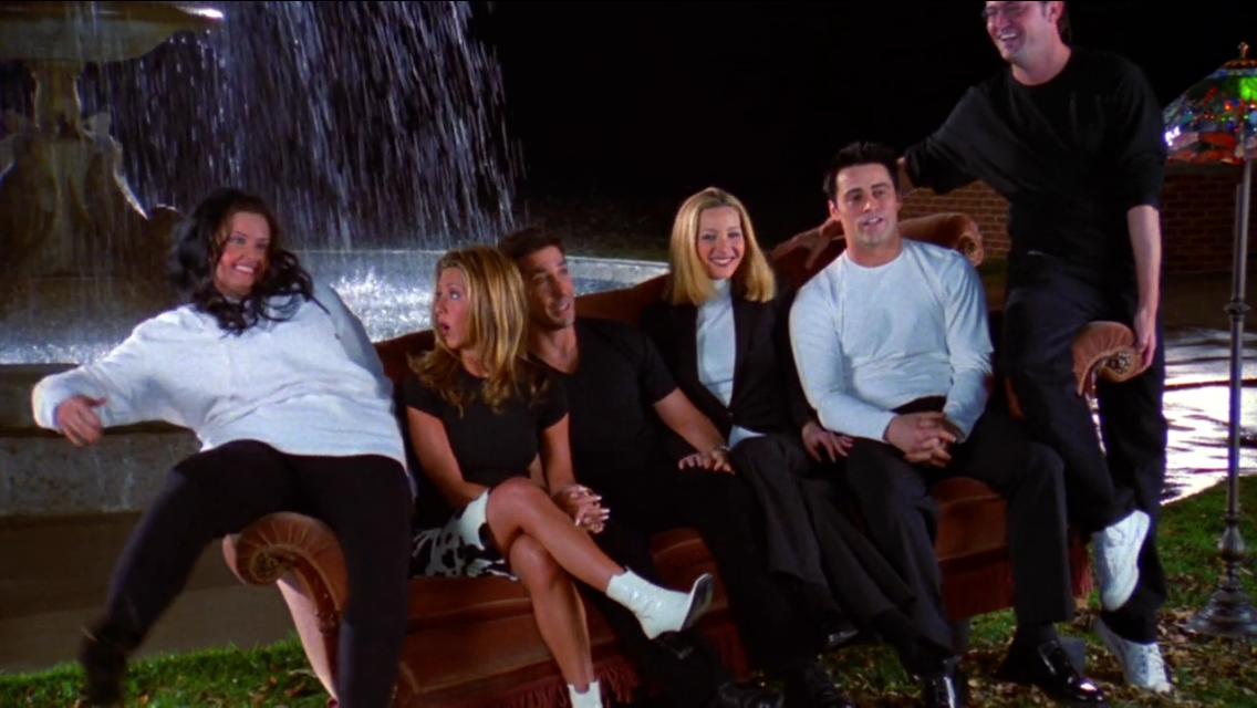 the re-done intro with the cast of friends for their what if episode